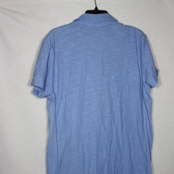Calvin Klein Jeans Men's Shirt Light Blue Large Pullover Short Sleeve Collared - Picture 4 of 8